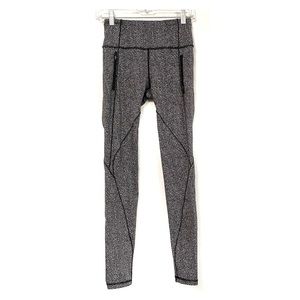 LULULEMON High Rise Leggings with front zipper pockets Grey Size 4